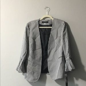 Tahari Black and White Blazer